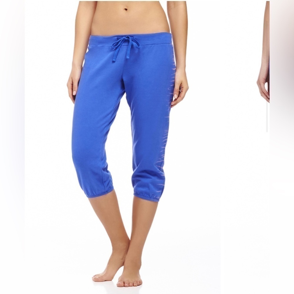 NWT Fabletics Hamilton Capris Turquoise Size L